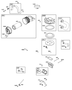 Air Cleaner Group Diagram and Parts List for 386447-0441-G1 200000 - 399999 Briggs and Stratton Engine